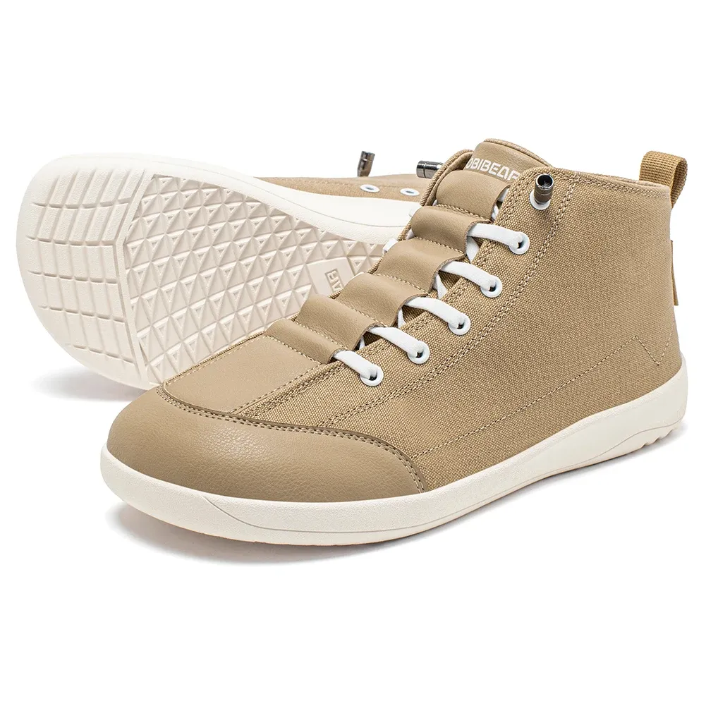 Bottes barefoot mi-hautes en toile HOBIBEAR à large toe box