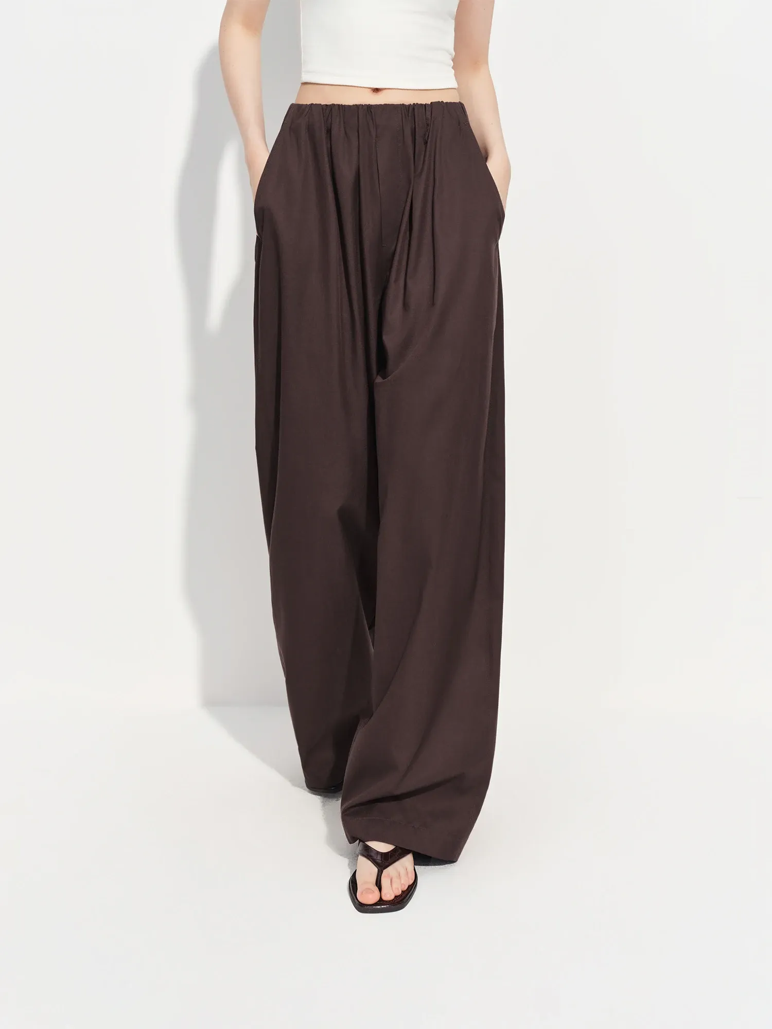 Pantalon large drapé taille haute FSLE 2026