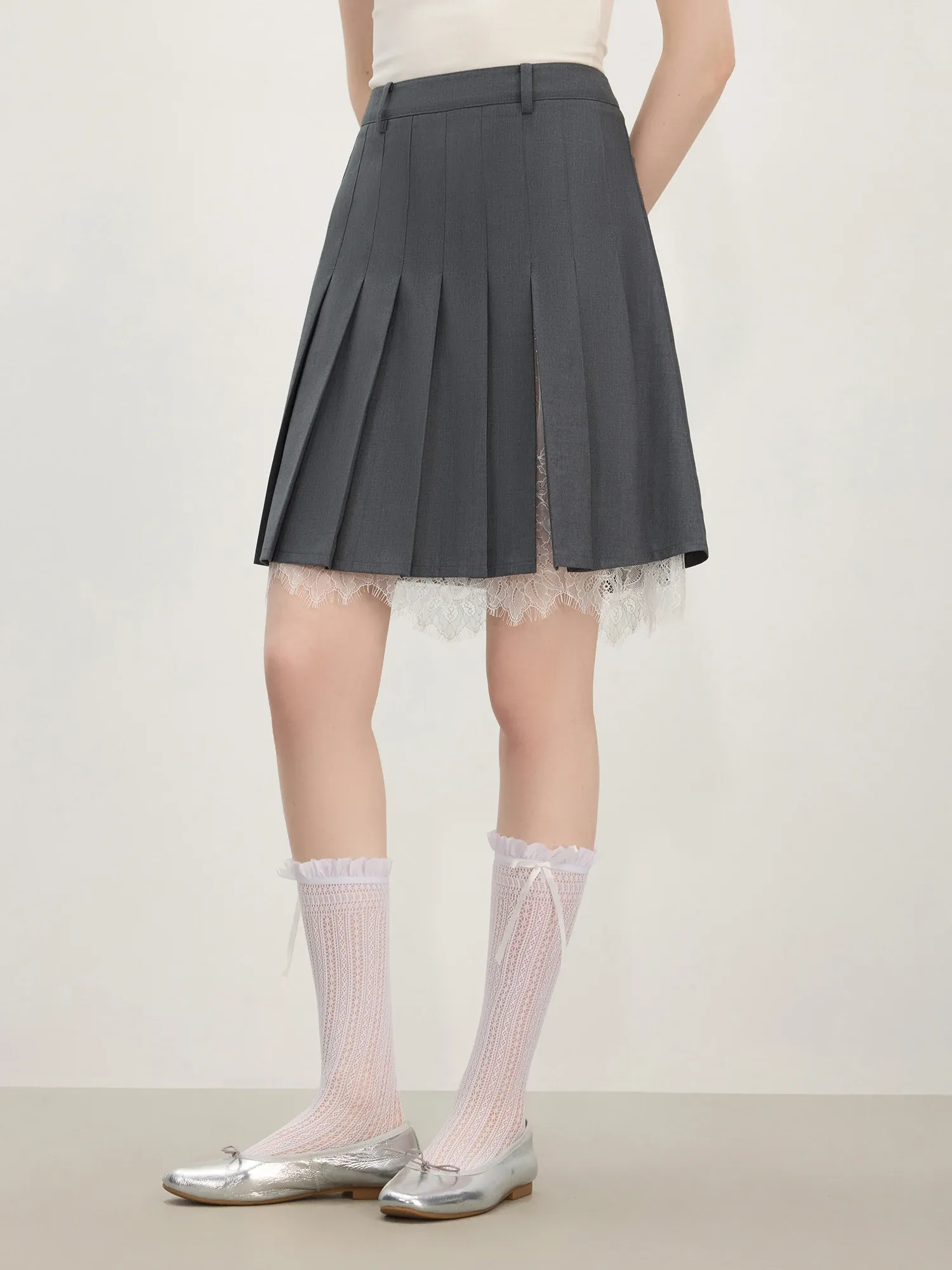 Jupe trapèze en dentelle taille empire FSLE Genius