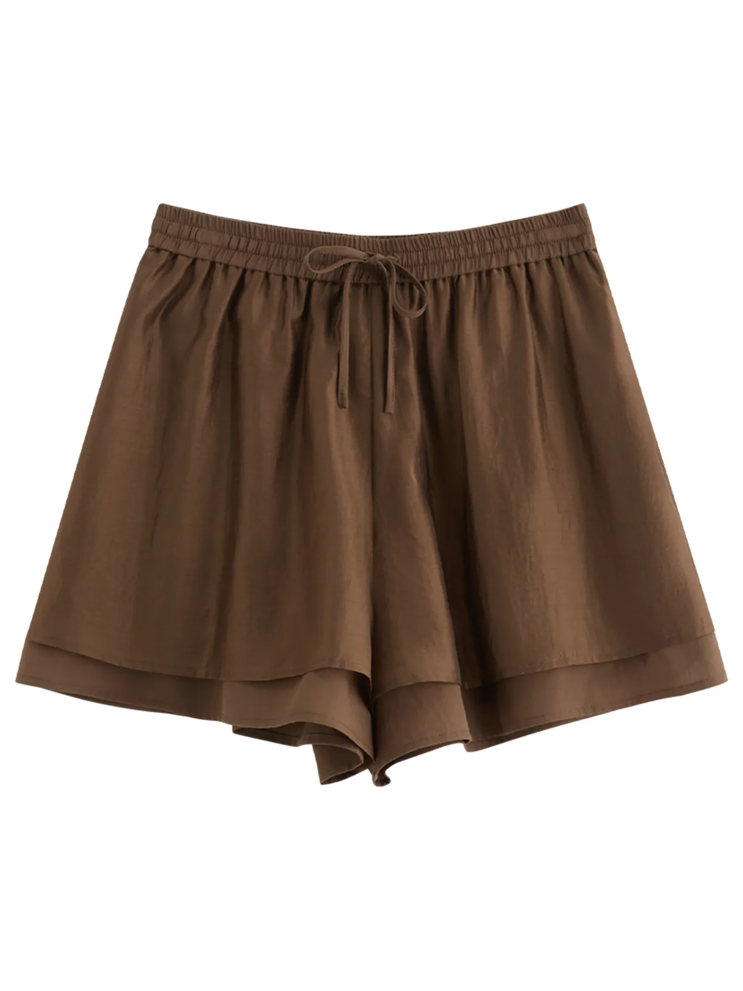 Short fluide taille haute en lyocell pour femme