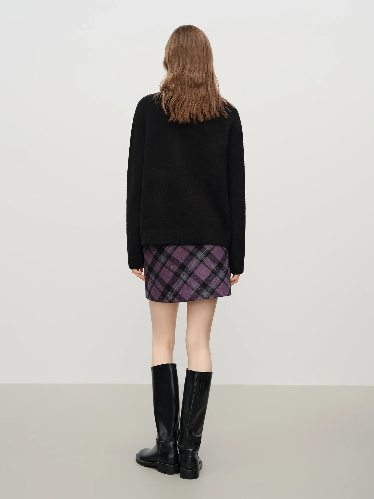 Pull jacquard floral français en maille légère pour femme