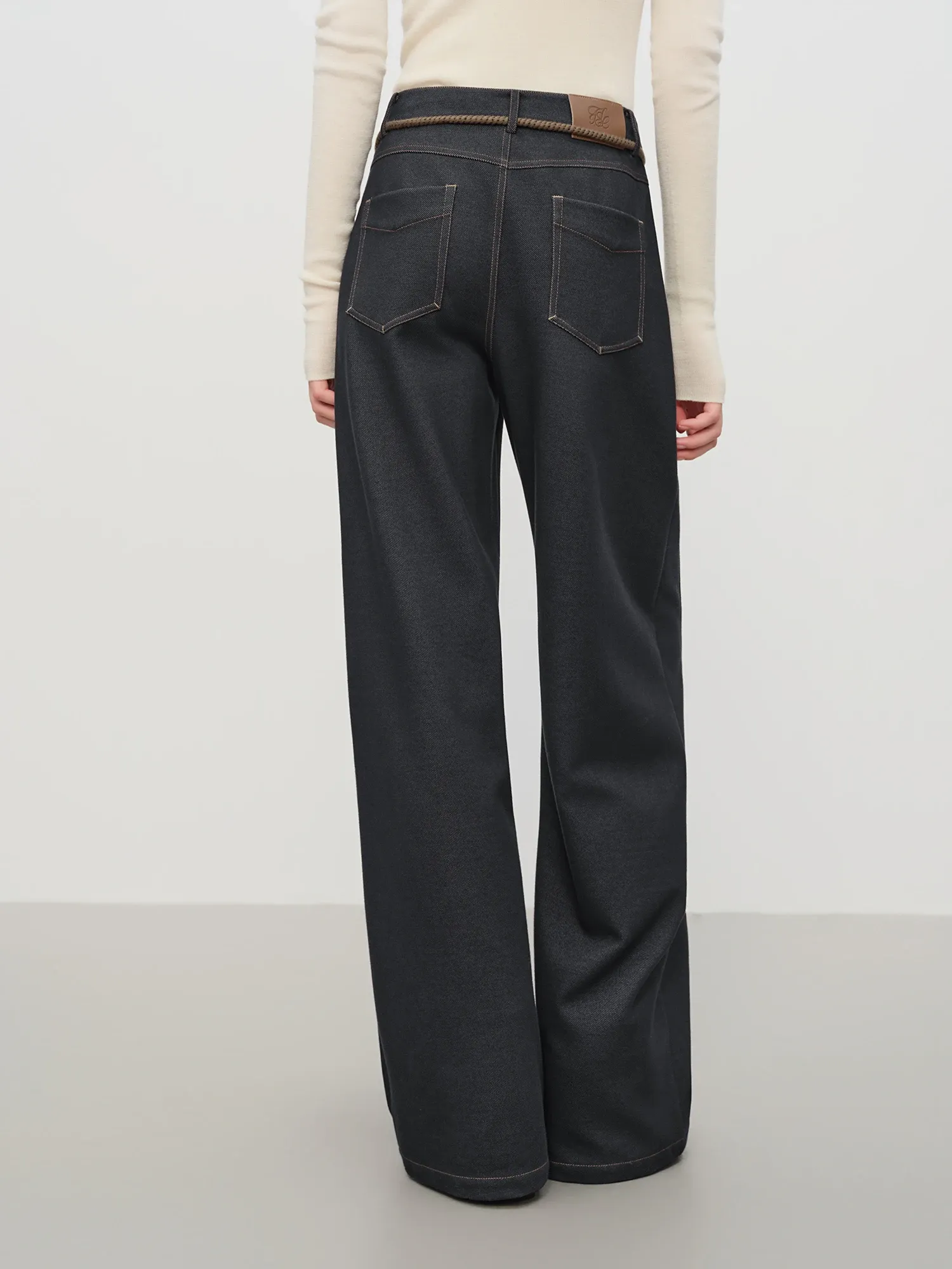 Jean droit ample brossé FANSILANEN pour femme