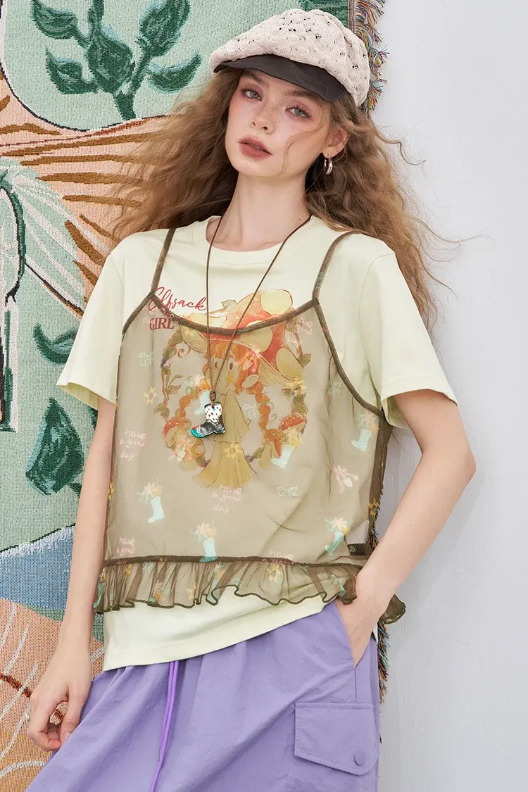 Ensemble estival ELFSACK en maille imprimée avec haut licou