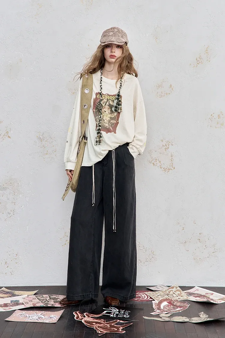 T-shirt ample ELFSACK à imprimé étoilé, coton léger