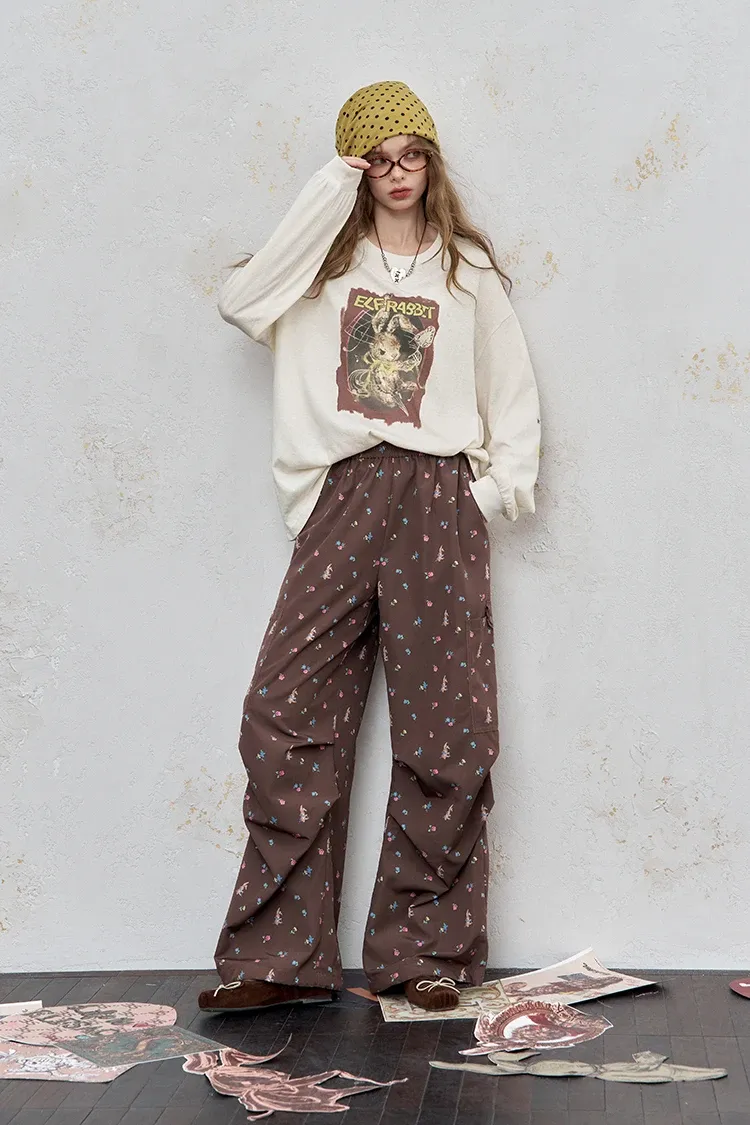 T-shirt ample ELFSACK à imprimé étoilé, coton léger