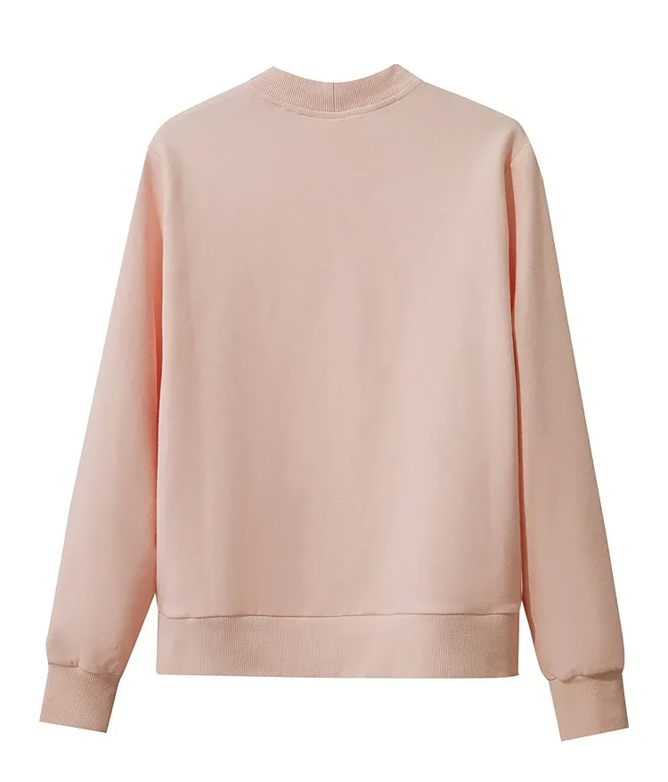 Sweat femme AMII en coton à col semi-montant et maille loose