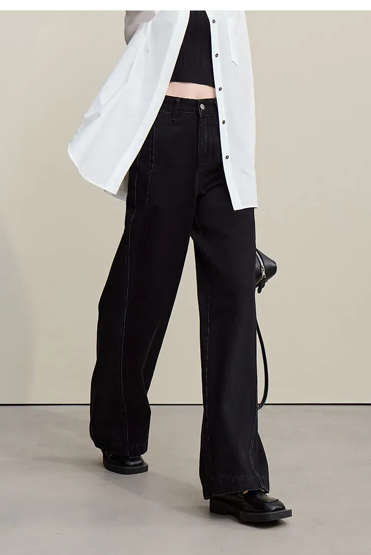 Jean large AMII en coton stretch, coupe décontractée printemps 2026