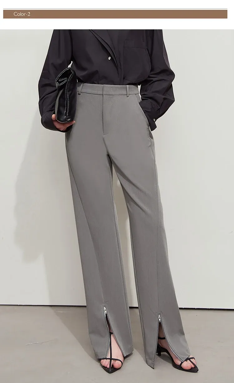 Pantalon évasé AMII à fente latérale pour femme