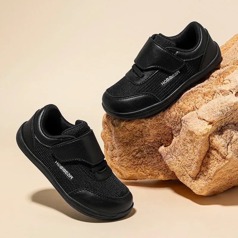 Chaussures barefoot enfant BIBEAR en mesh respirant à fermeture velcro