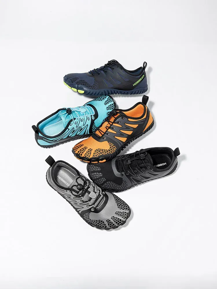 Chaussures barefoot HOBIBEAR à bout large en cuir synthétique pour marche quotidienne