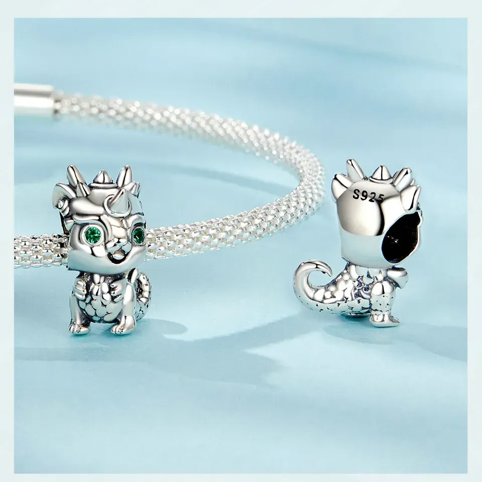 Breloque en argent 925 Dragon Koala pour bracelet