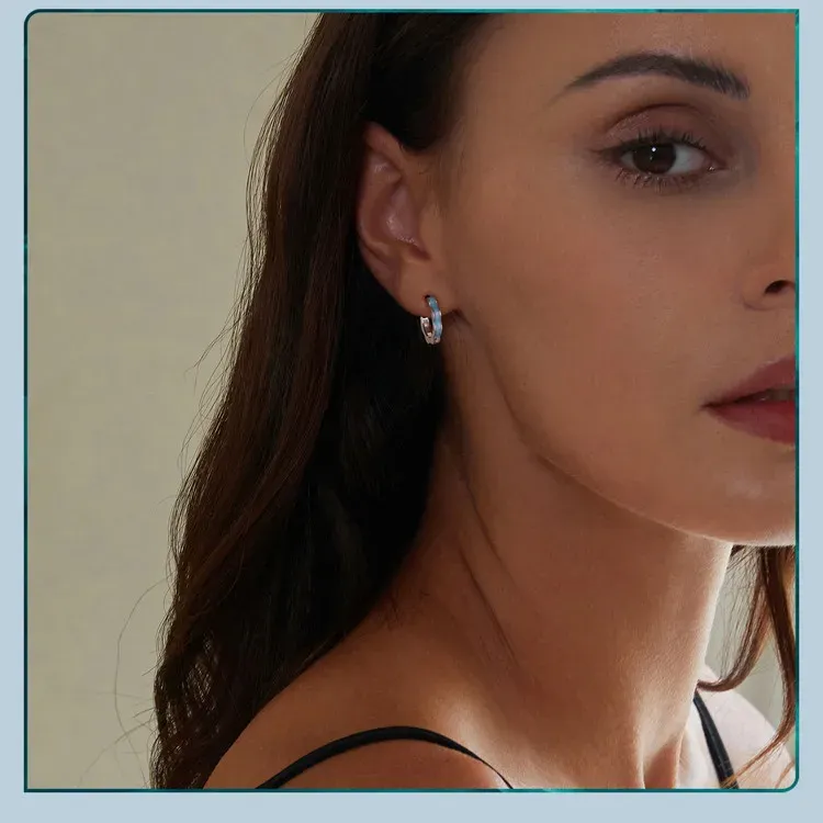 Créoles cœur en argent 925 avec zircon Bamoer