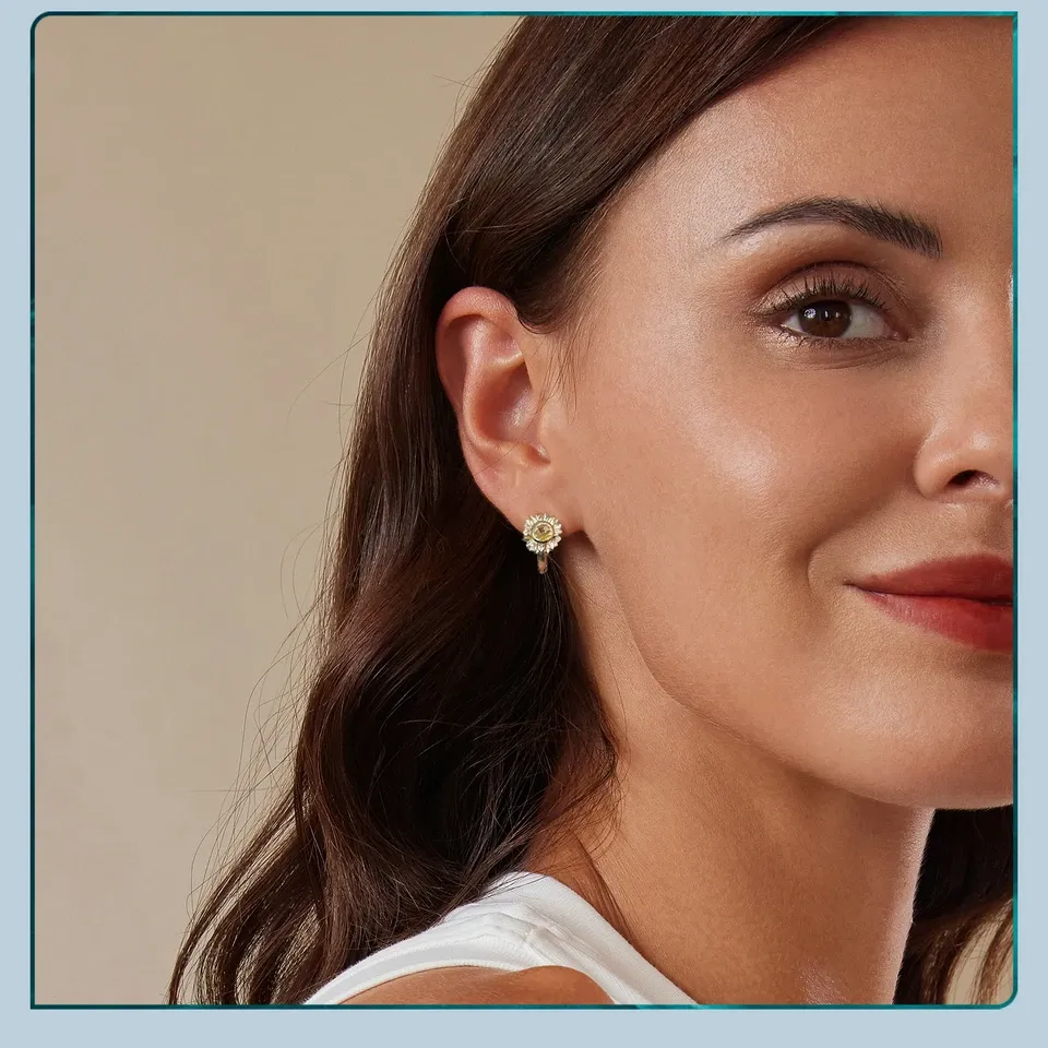 Créoles cœur en argent 925 avec zircons Bamoer