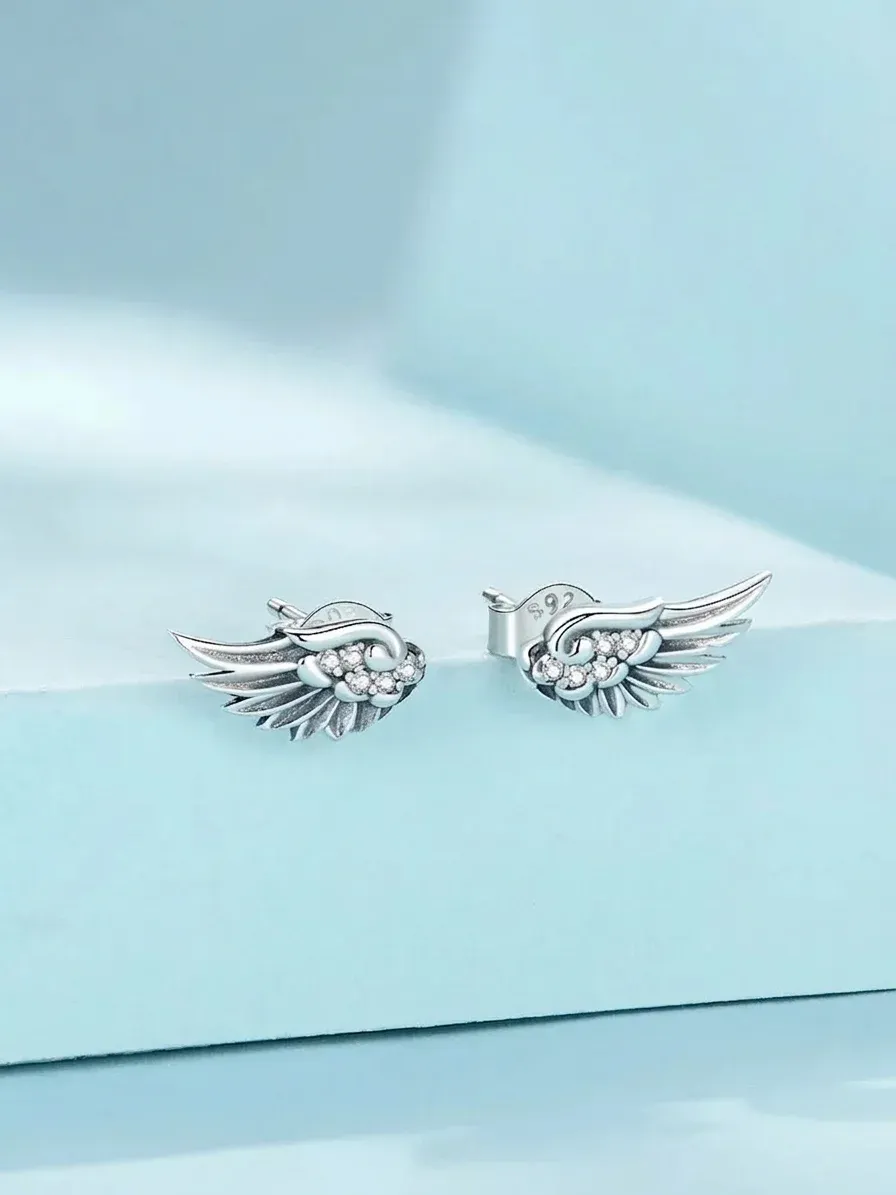 Boucles d’oreilles ailes argent 925