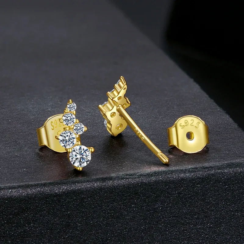 Boucles d’oreilles grimpantes en moissanite S925 Bamoer U