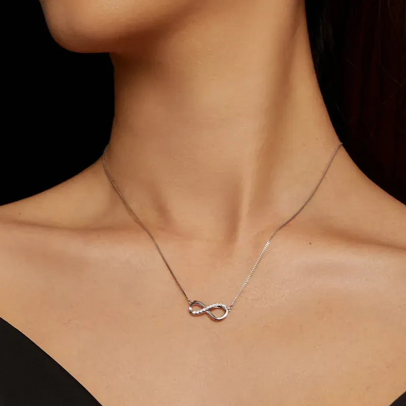 Collier infini Möbius en moissanite certifiée BAMOER U