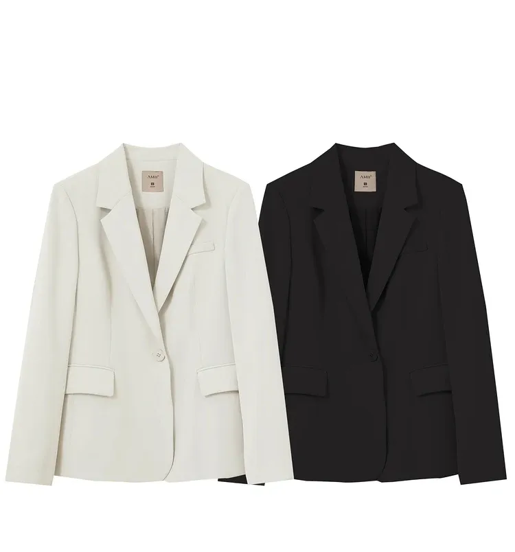 Blazer minimaliste AMII à épaules structurées pour femme