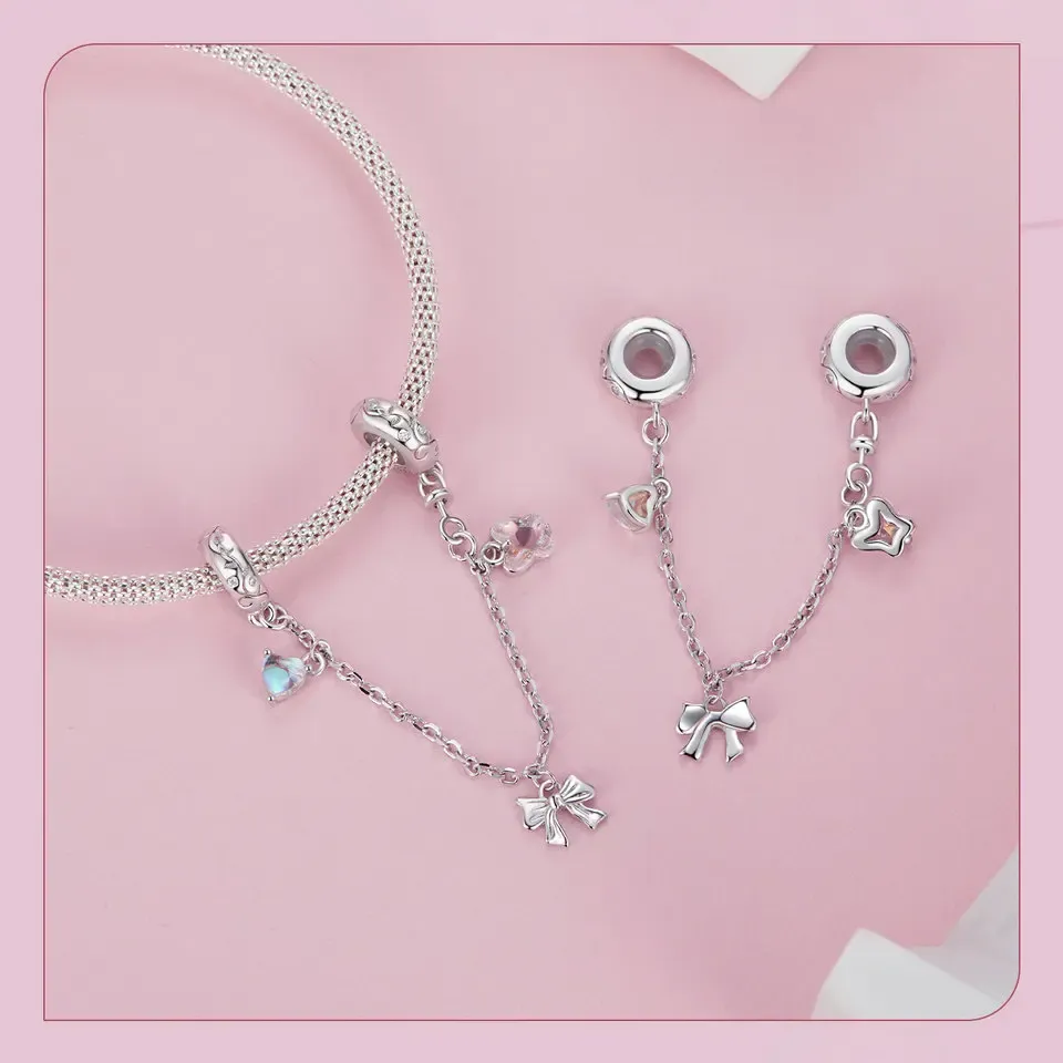 Breloque ballerine en argent 925 Bamoer pour bracelet DIY