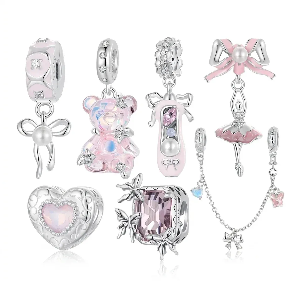 Breloque ballerine argent 925 pour bracelet