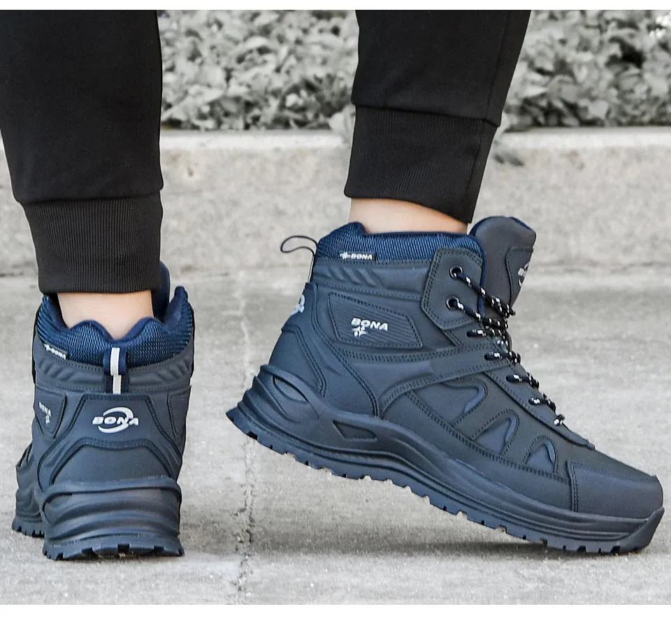 Bottes de randonnée montantes BONA doublées peluche pour homme