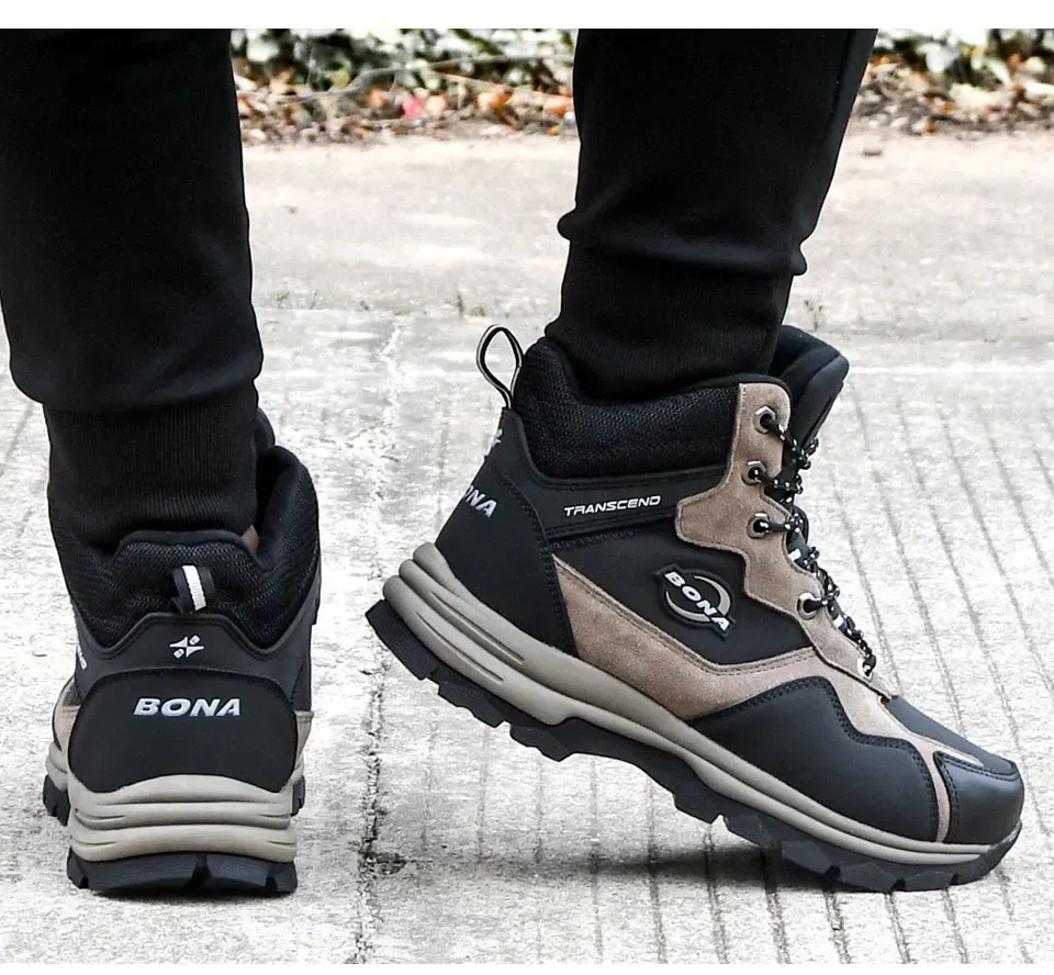 Bottes de randonnée d’hiver BONA doublées peluche pour homme