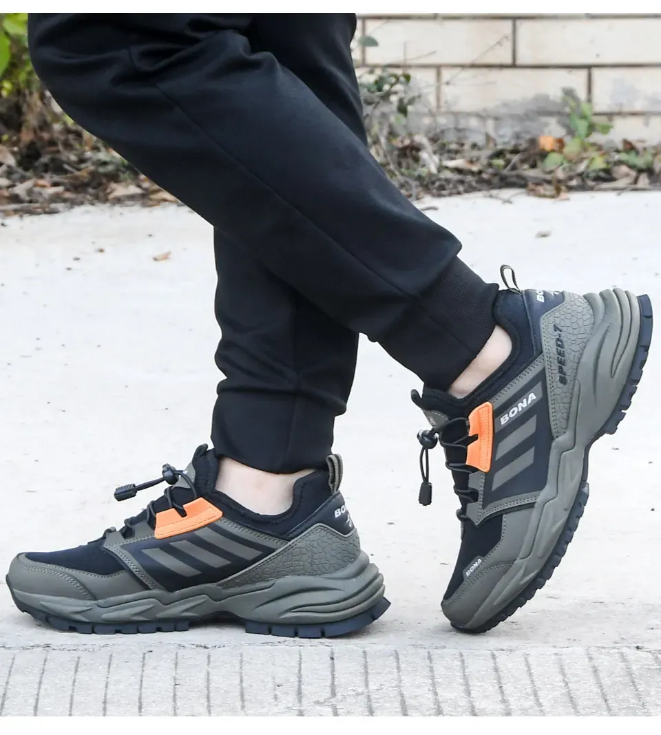 Baskets de running BONA légères à enfilage rapide pour homme