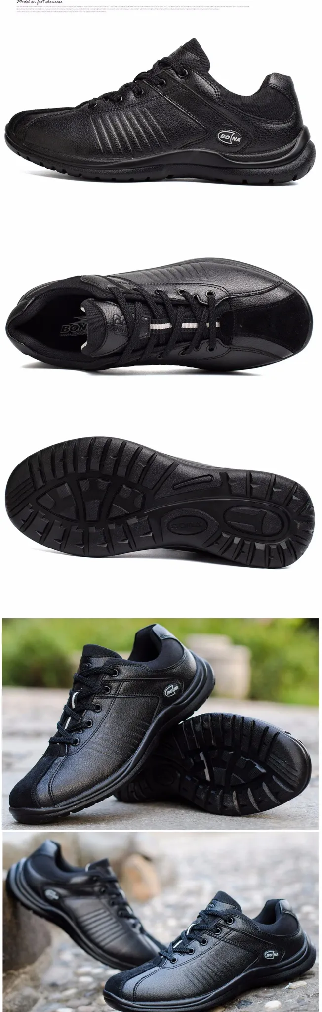 Chaussures casual BONA légères à lacets pour homme