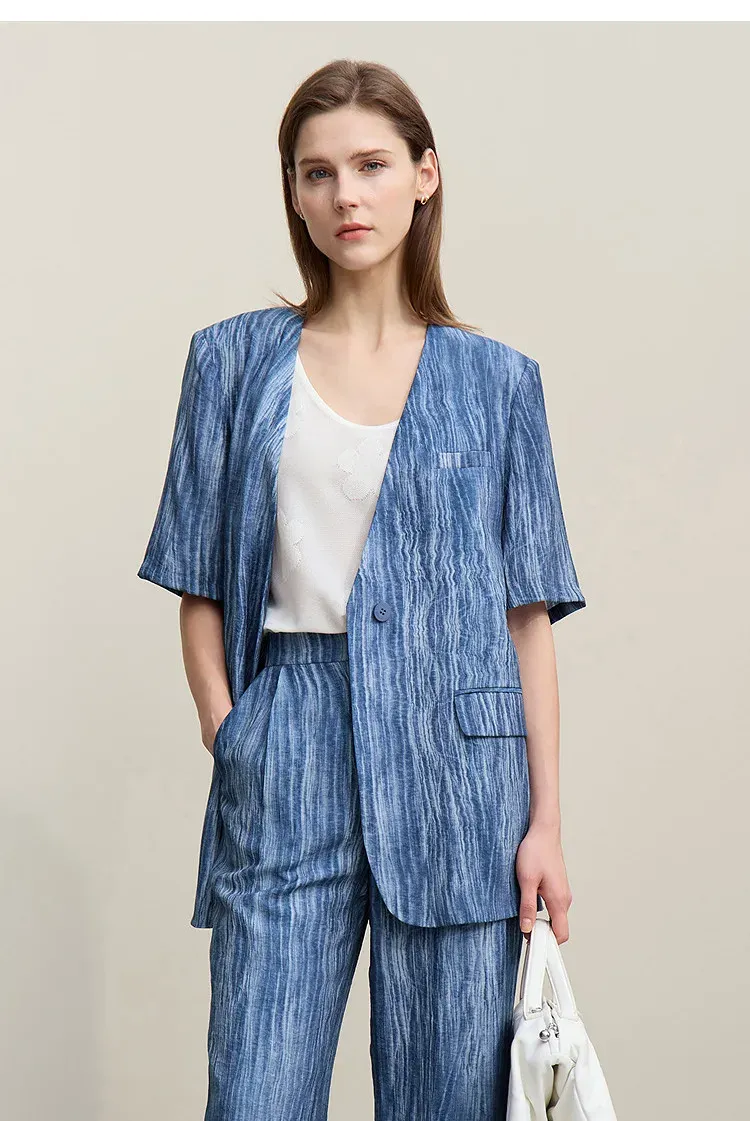 Ensemble blazer ample et pantalon large AMII pour bureau