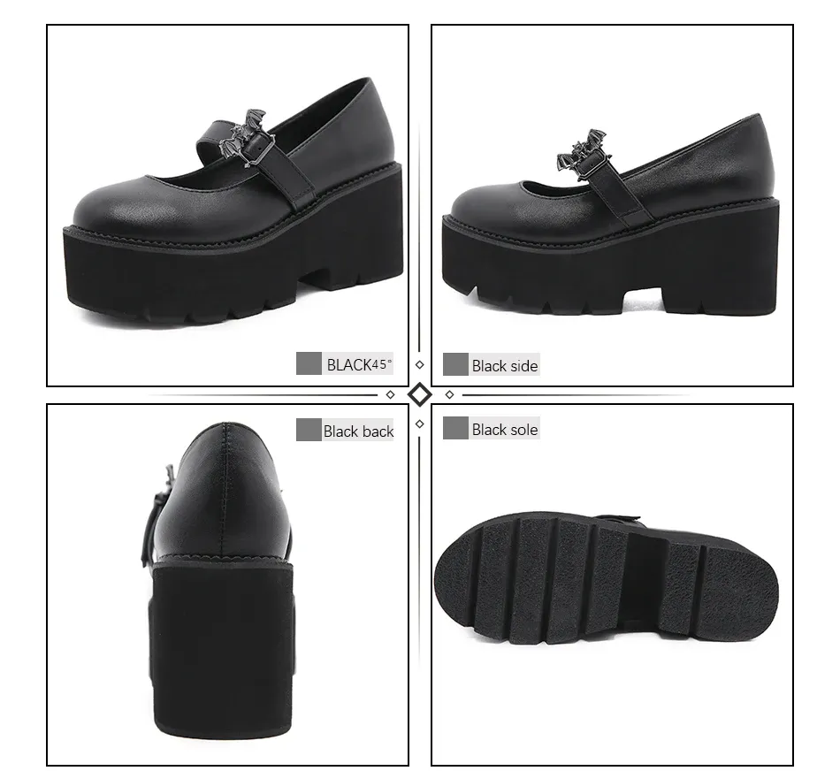 Escarpins Mary Jane punk à plateforme Gdgydh