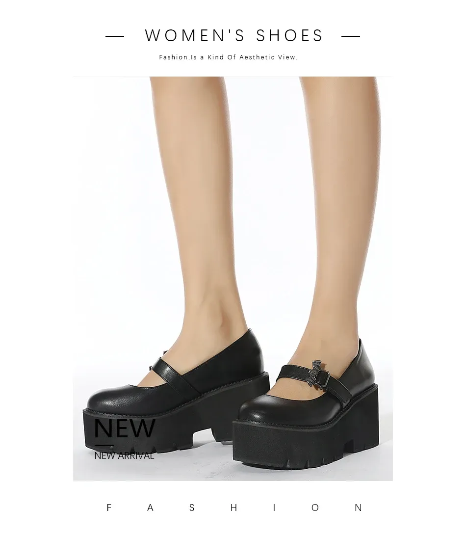 Escarpins Mary Jane punk à plateforme Gdgydh