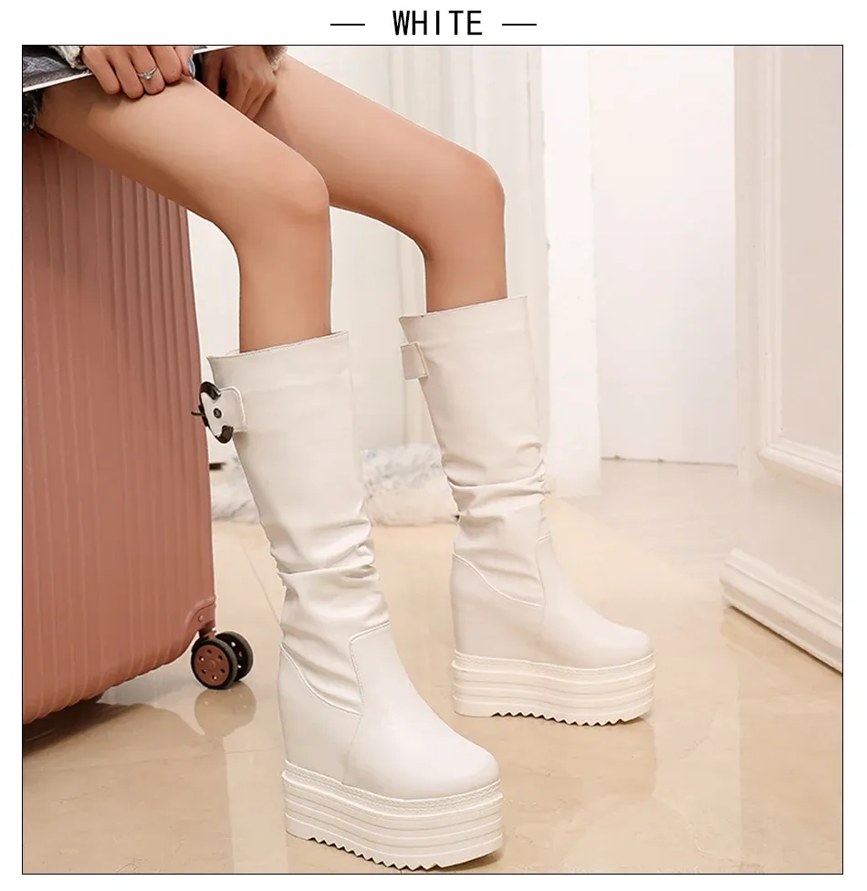 Bottes montantes à plateforme et boucle Gdgydh