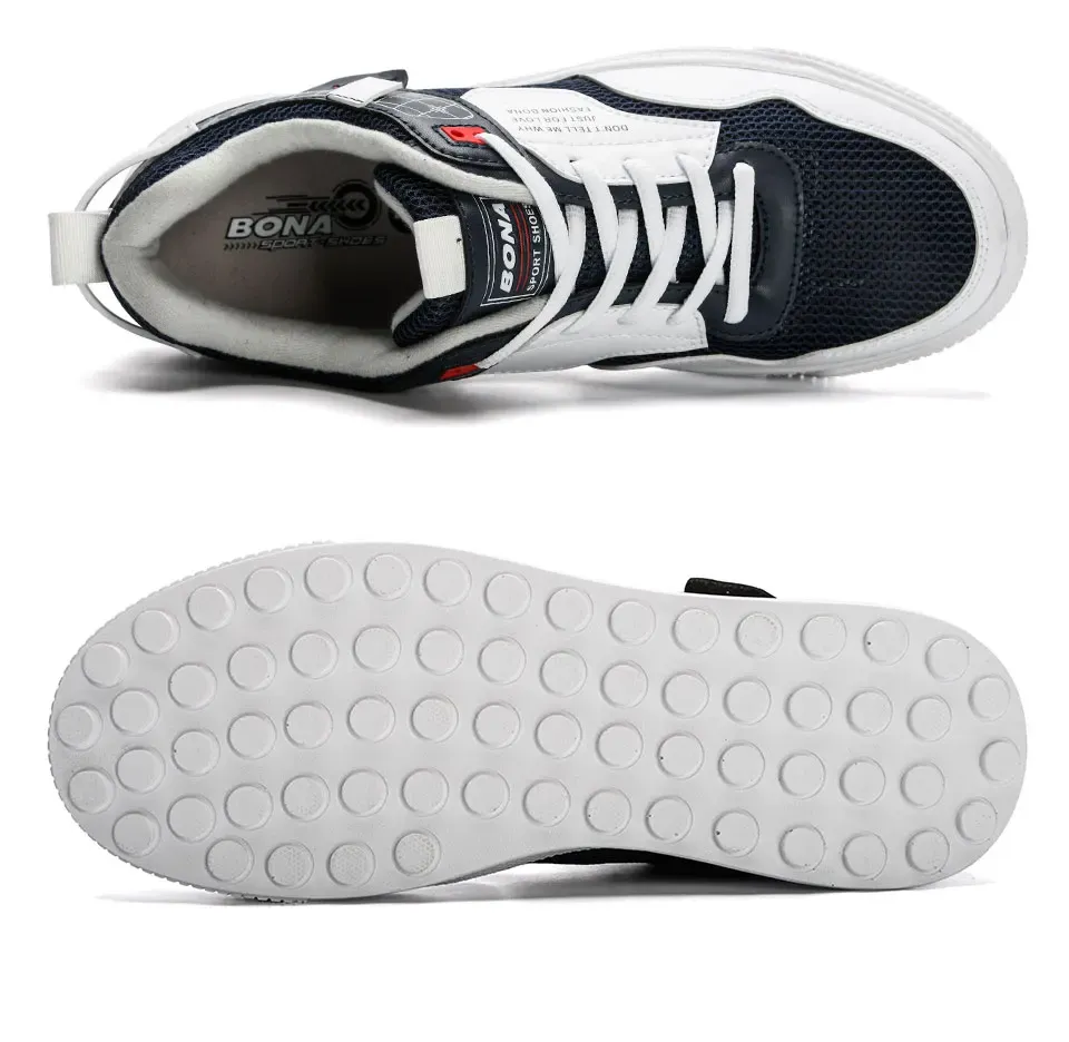 BONA 51361 : baskets homme respirantes à lacets au style urbain