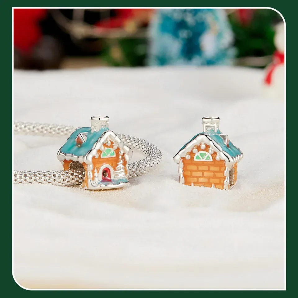 Charm de Noël Père Noël en argent 925 et zircon