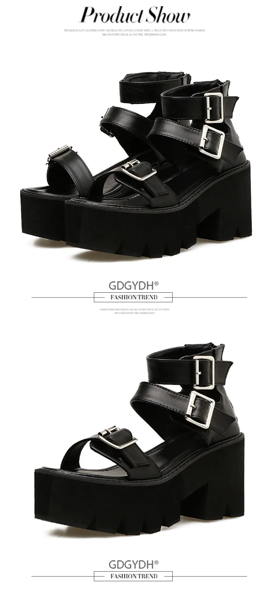 Sandales à bride cheville Gdgydh à talon carré