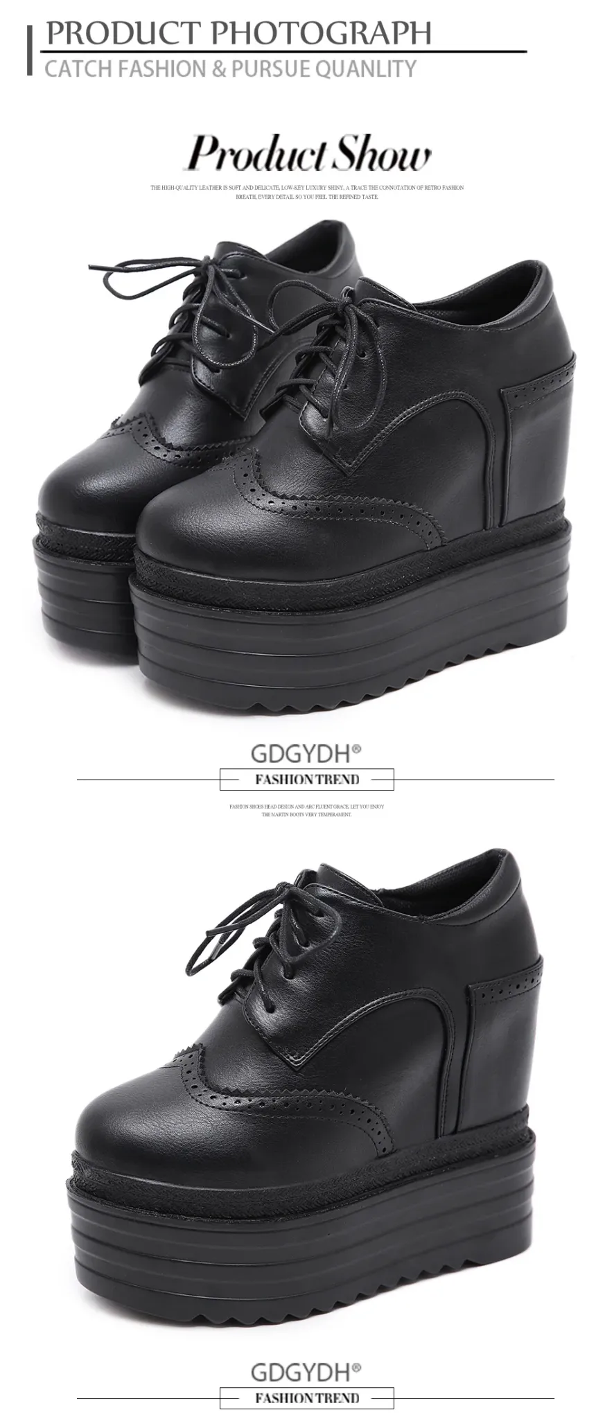 Escarpins D'Orsay vintage à plateforme et talon haut Gdgydh