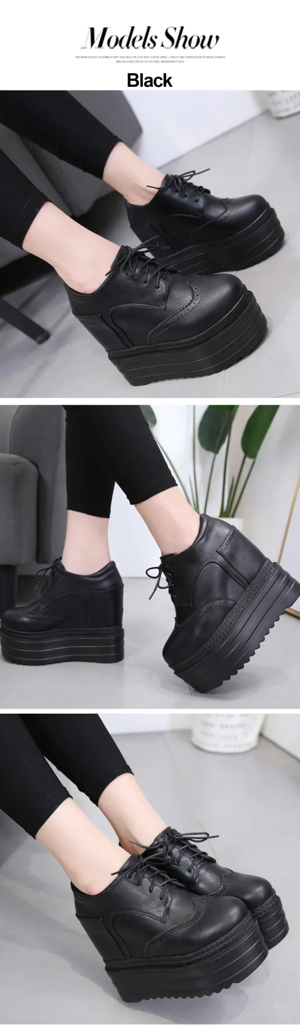 Escarpins D'Orsay vintage à plateforme et talon haut Gdgydh