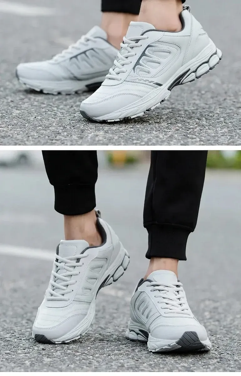 Baskets homme grises légères vue studio