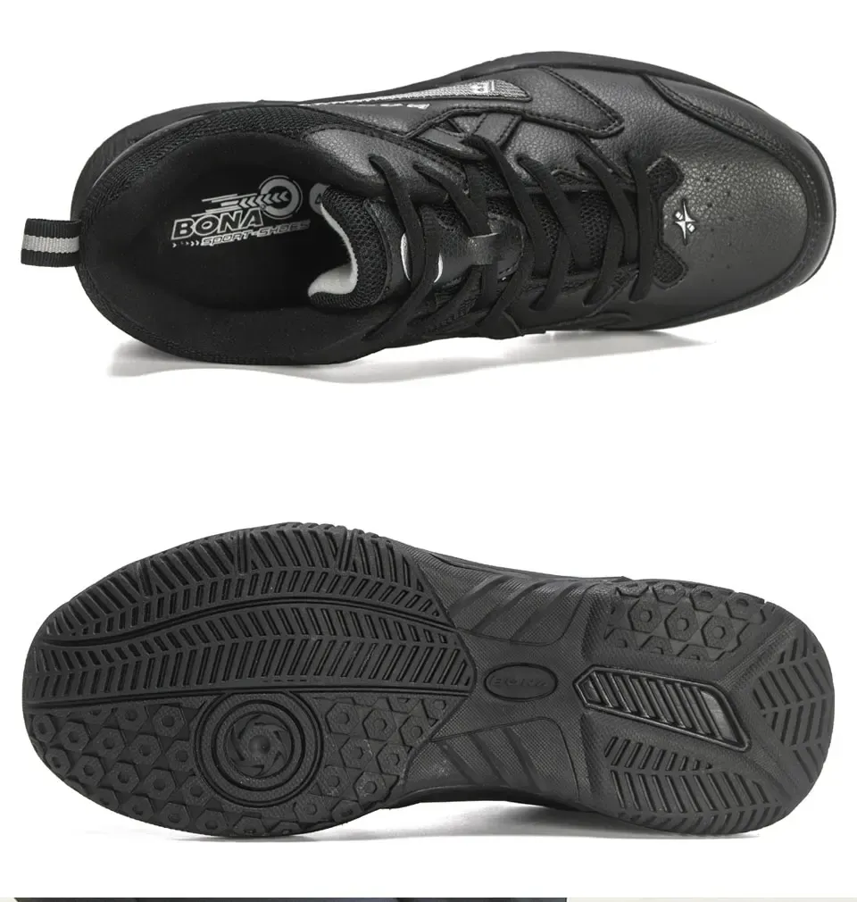 BONA Chaussures de tennis respirantes pour homme, style course et marche