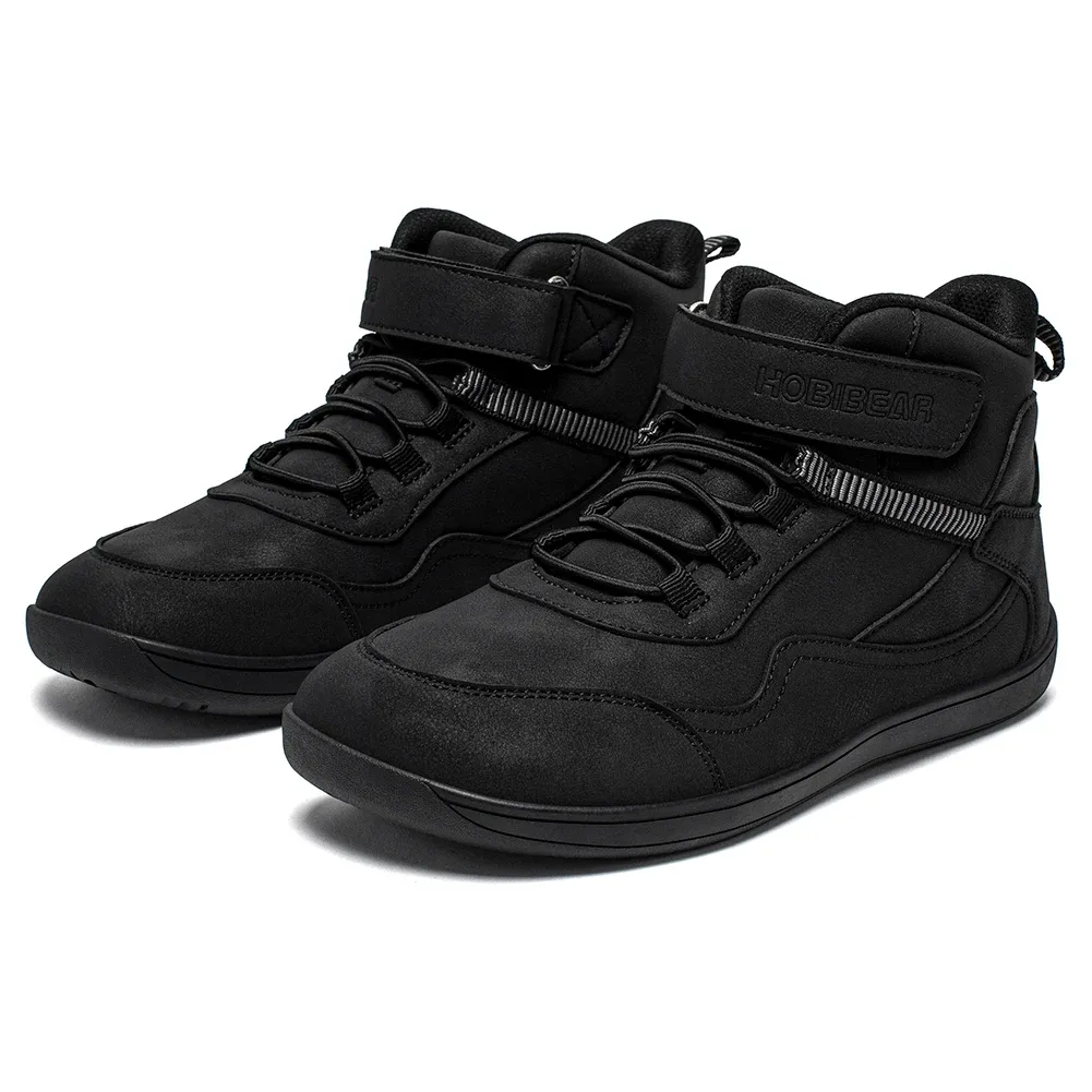 Bottes mi-hautes enfant BIBEAR à bout large et fermeture scratch