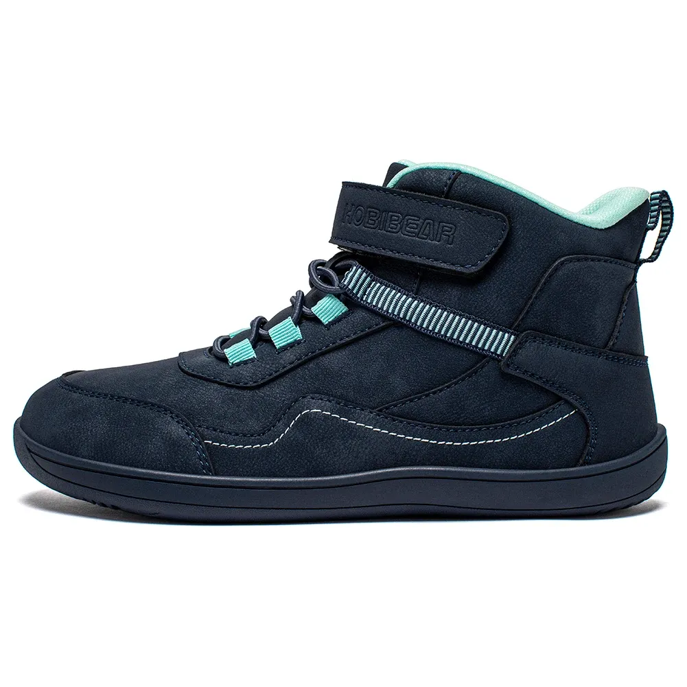 Bottes mi-hautes enfant BIBEAR à bout large et fermeture scratch