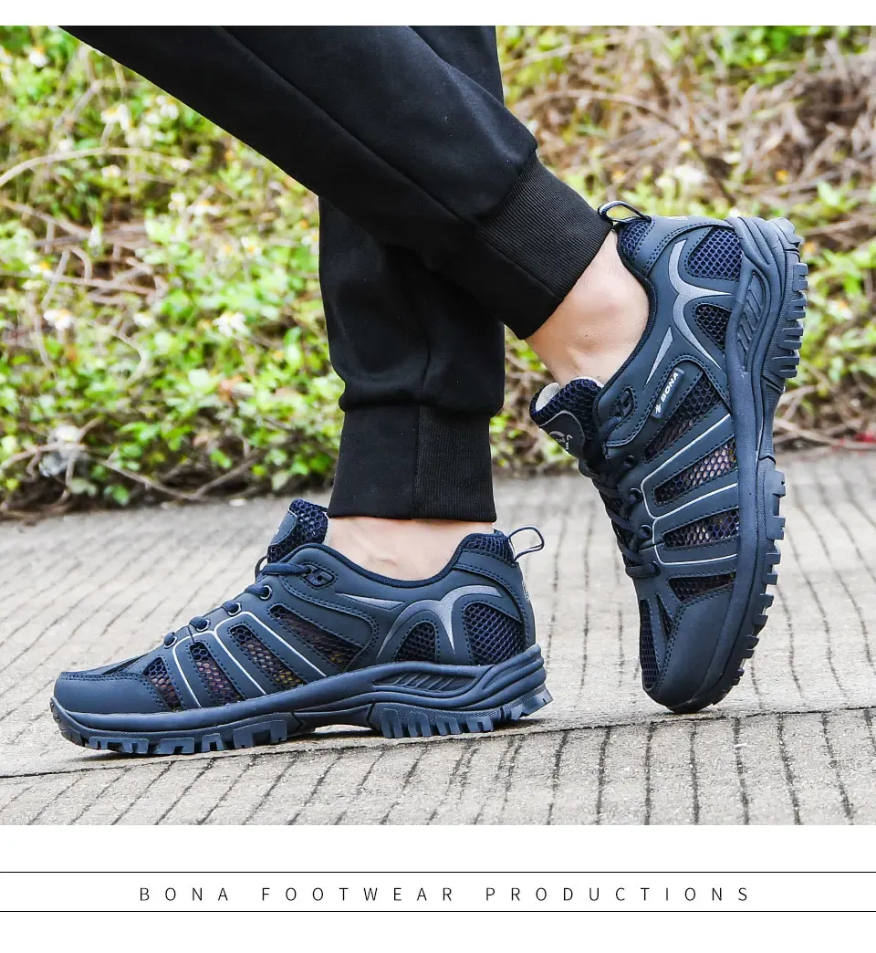 BONA 35839 : chaussures de marche respirantes pour homme