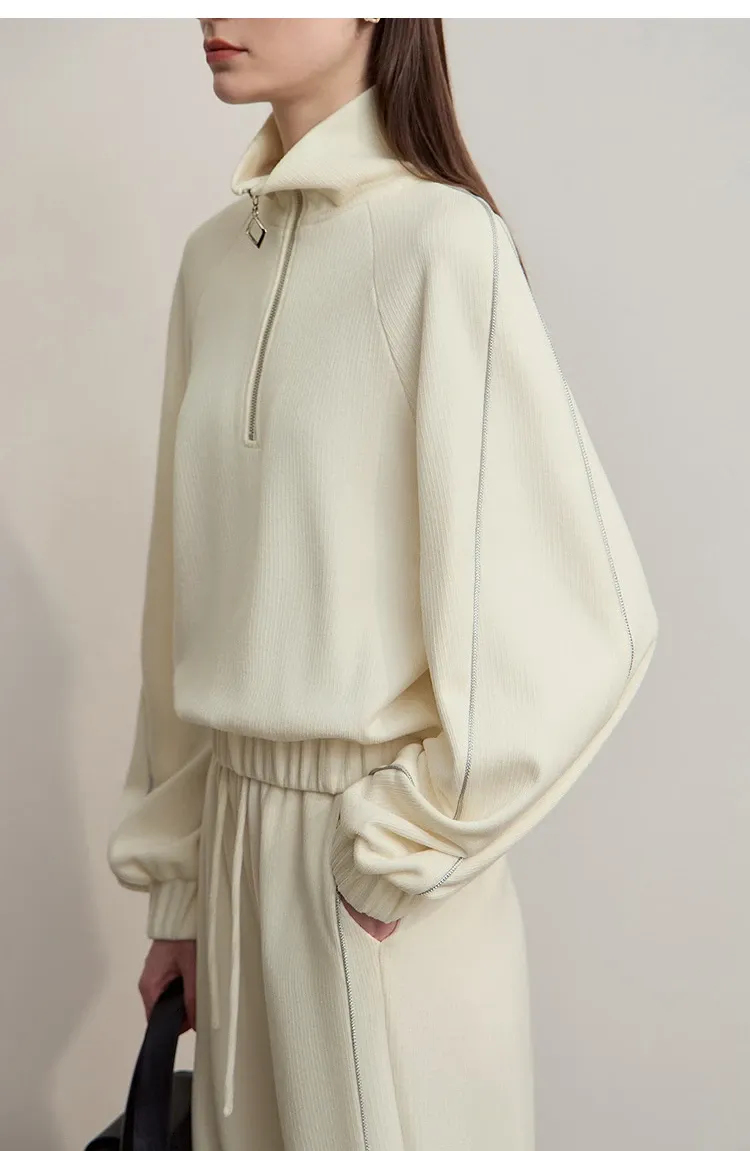 Ensemble maille col roulé AMII à jambe large