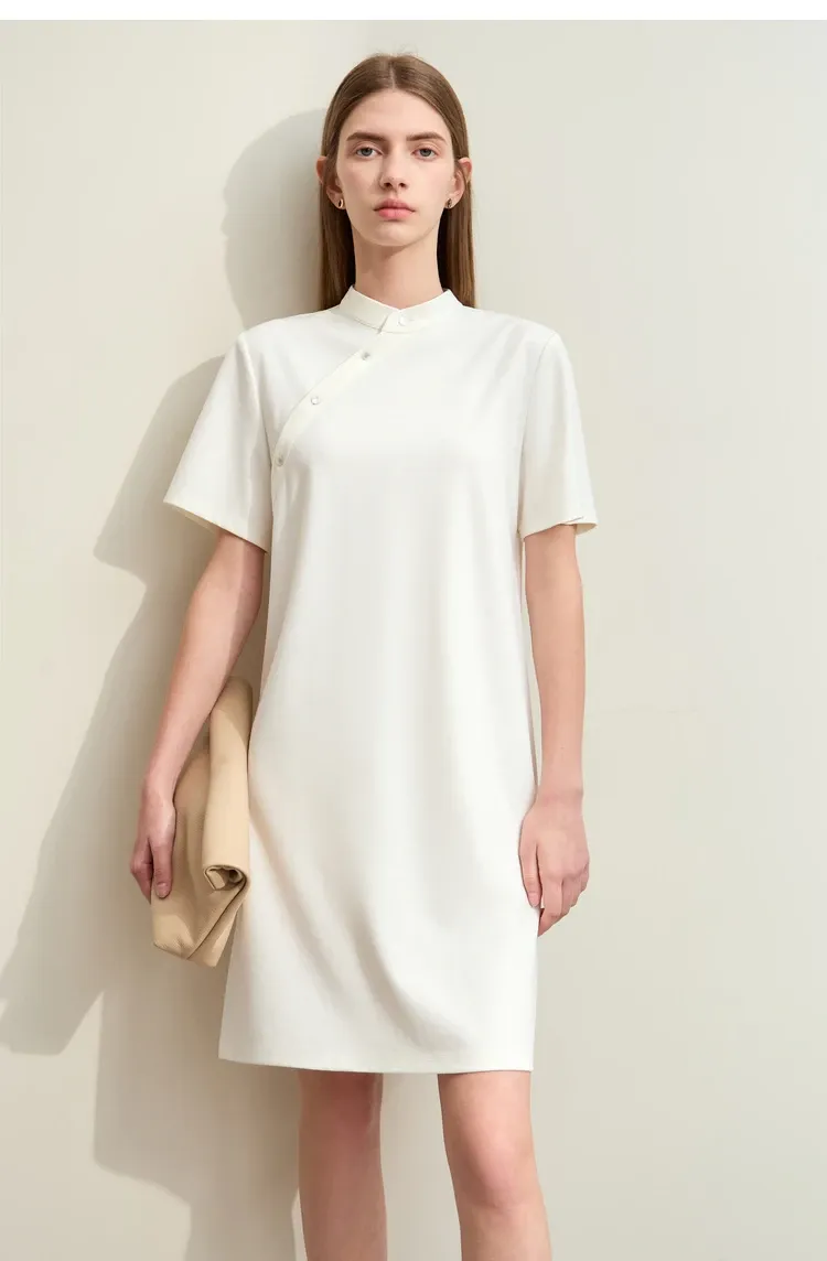 Robe chinoise ample AMII à col montant et boutons