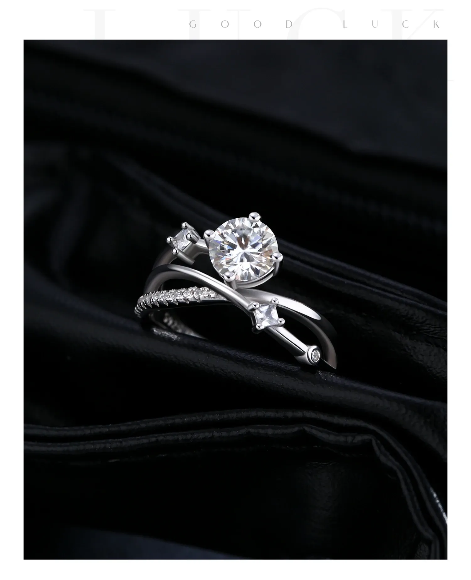 Alliance moissanite ronde en argent 925 MODIAN