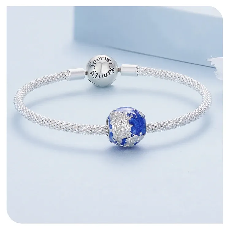 Breloque cœur-couronne en argent 925 WOSTU