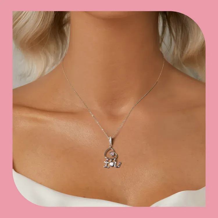 Breloque cœur romantique en argent 925 WOSTU avec zircon