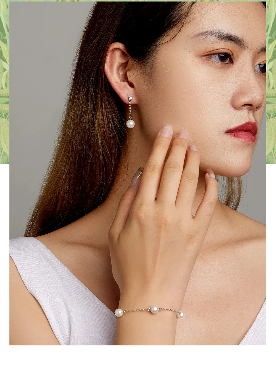 Boucles d’oreilles pendantes WOSTU en argent 925 et perle d’eau douce