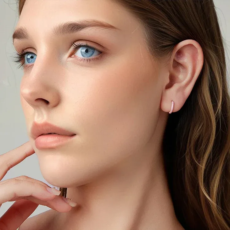 Créoles vintage en argent 925 avec cœur coloré WOSTU