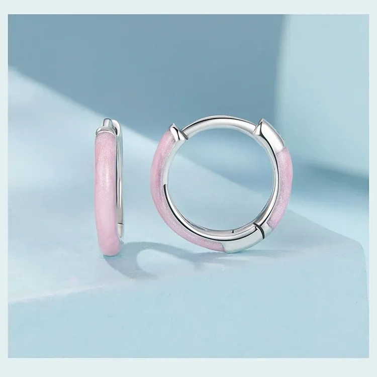 Créoles vintage en argent 925 avec cœur coloré WOSTU