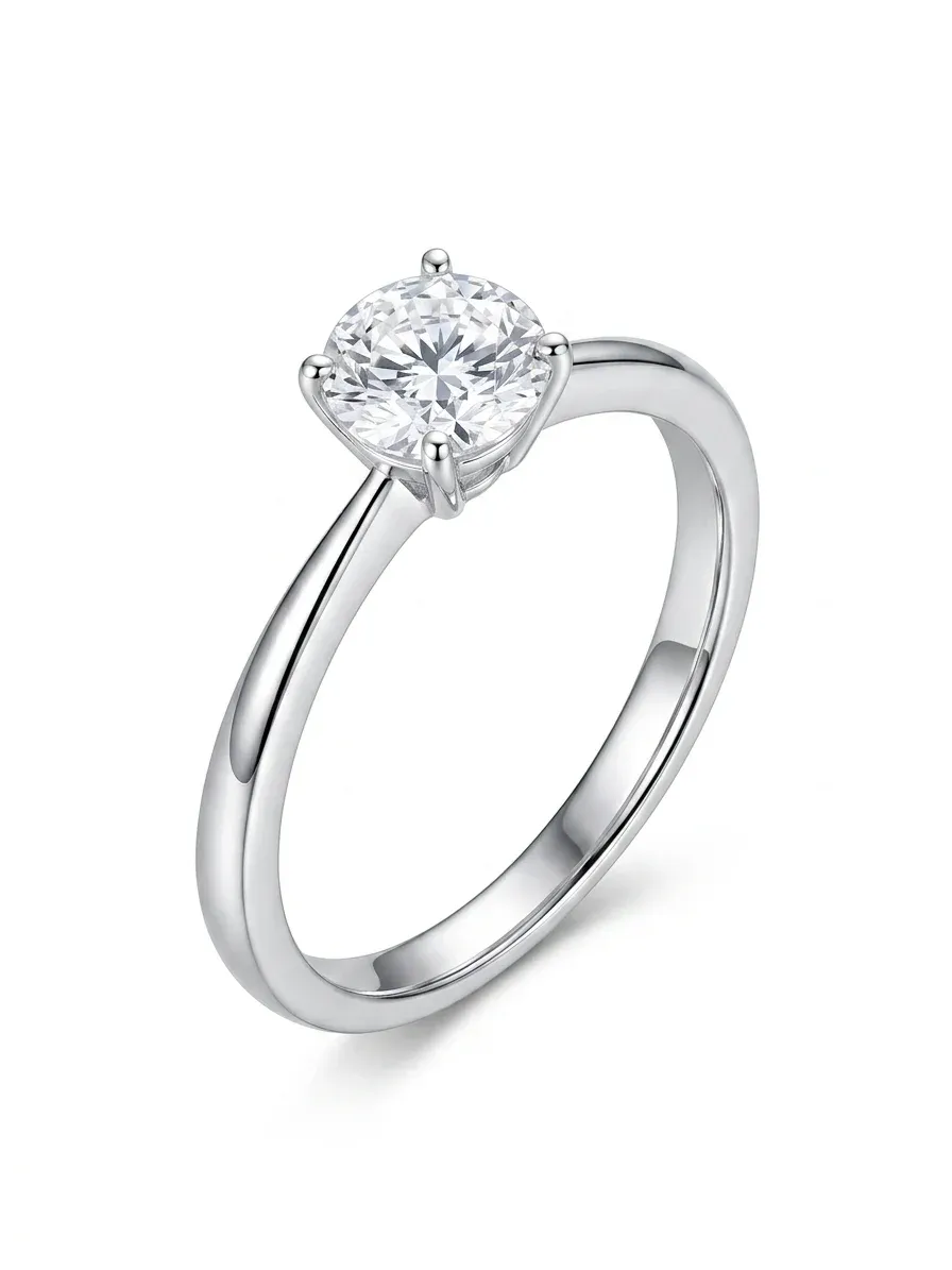 Bague solitaire moissanite argent 925